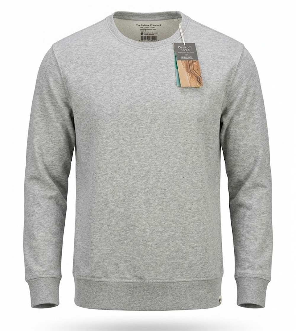Fair Harbor "The Saltaire" Crewneck Sweatshirt - Men's Medium, Heather Grey